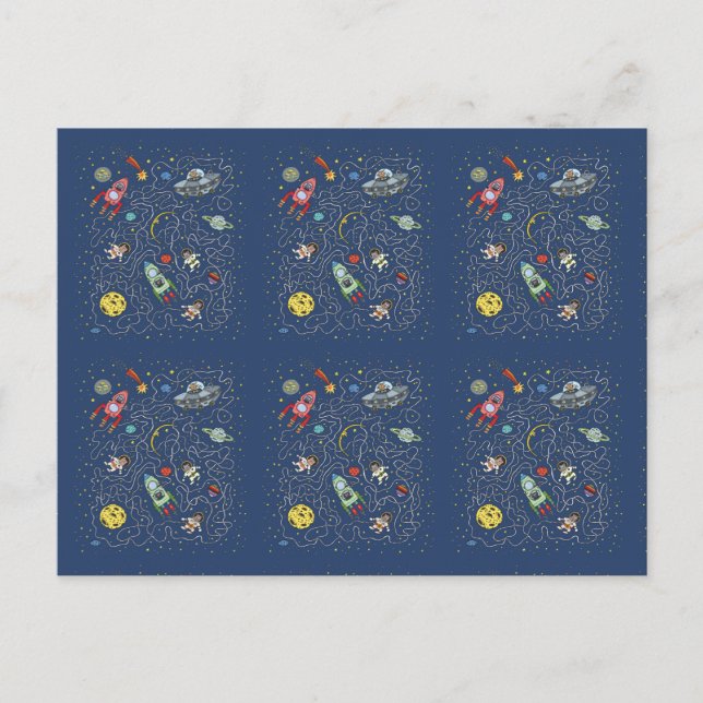 Cartes postales de chats dans l'espace (Devant)