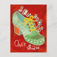 Cartes postales de chaussures Oxford sensées - Mod