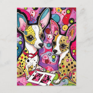 Cartes postales de chiens Chihuahua adorables joua
