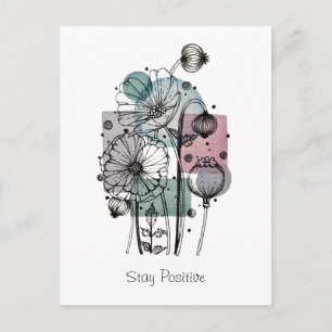 Cartes postales de coquelicots en encre et aquarel