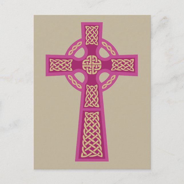 Cartes postales de croix céleste rose (Devant)
