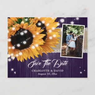 Cartes postales de date de sauvegarde de tournesol