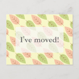 Cartes postales de déménagement avec empreinte de 