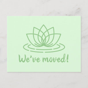 Cartes postales de déménagement fleur de lotus pou