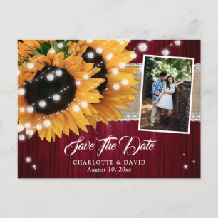 Cartes postales de faire-part de date de mariage a