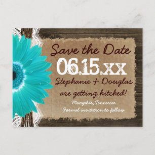 Cartes postales de faire-part de mariage Bois rust