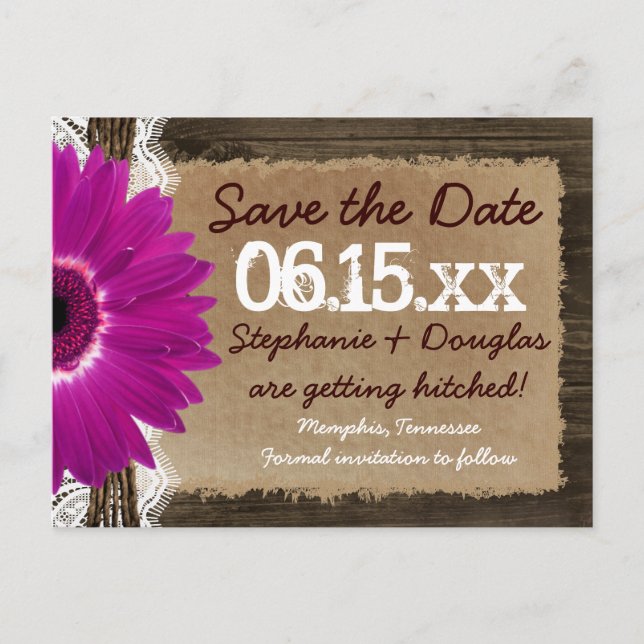Cartes postales de faire-part de mariage Fleur de  (Devant)