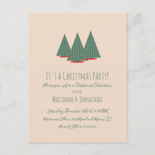 Cartes postales de fête des arbres de Noël Simple