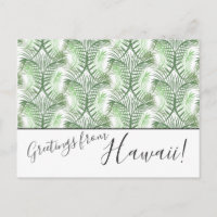 Cartes postales de feuilles de palmier que nous av