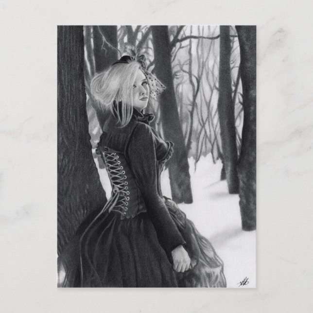 Cartes postales de la Dame d'hiver (Devant)