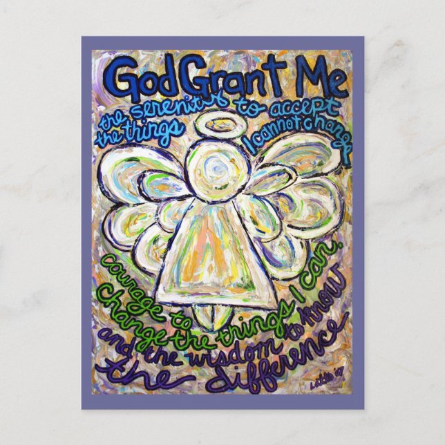 Cartes postales de la prière Serenity Angel Peintu (Devant)