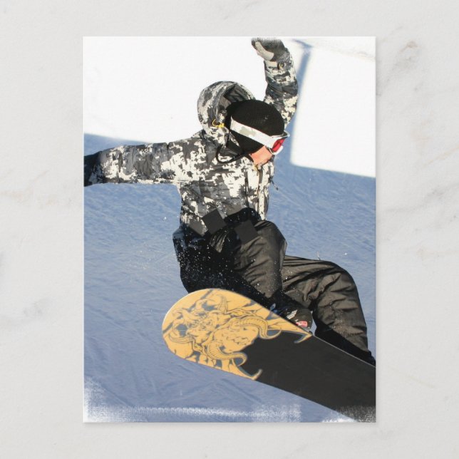 Cartes postales de lancement de snowboard (Devant)