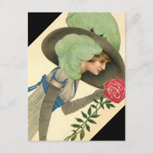 Cartes postales de l'invitation de la Rose édouard
