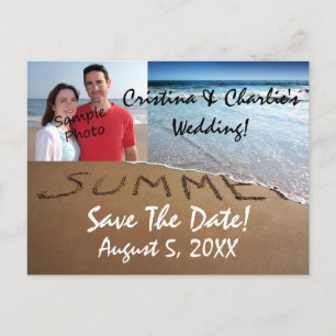 Cartes postales de mariage à la plage pour l'été "