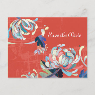 Cartes postales de mariage Chrysanthème à date de