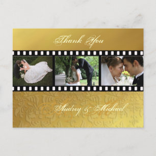 Cartes postales de mariage de ton or baroque
