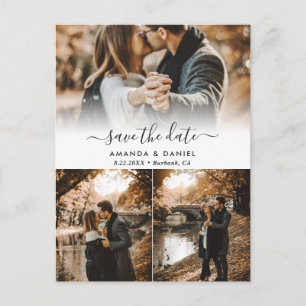 Cartes postales de mariage en collage photo à cons