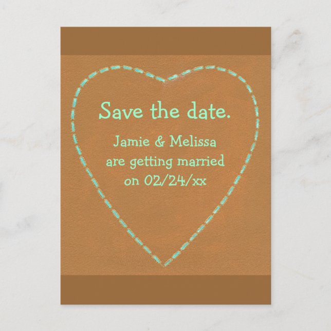 Cartes postales de mariage pour réserver la date,  (Devant)