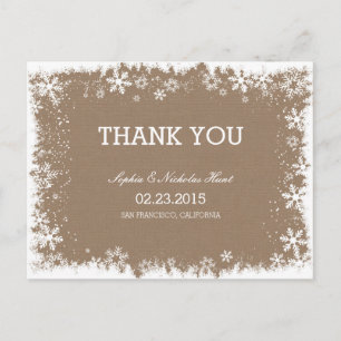 Cartes postales de Mariage Russe Snowflakes