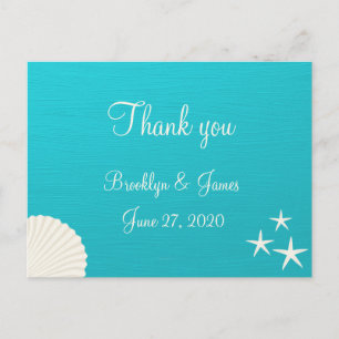 Cartes Postales De Merci De Mariage Sur La Plage