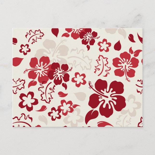 Cartes postales de Motif de fleurs Hibiscus (Devant)