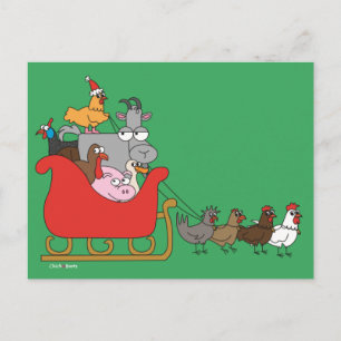 Cartes postales de Noël de ferme