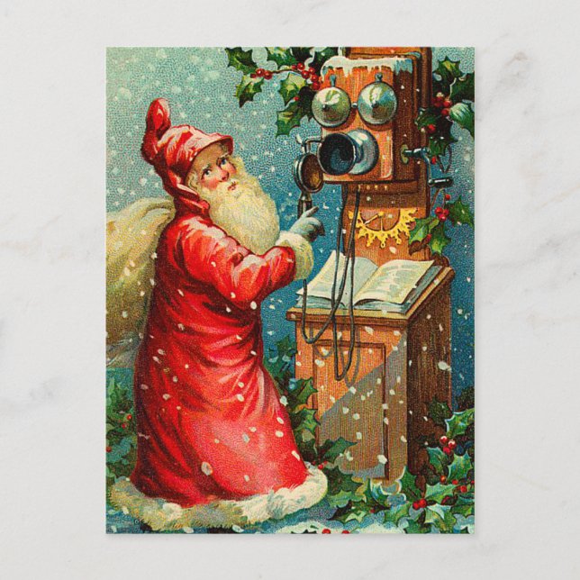Cartes postales de Noël du Père Noël victorien (Devant)