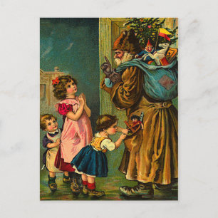 Cartes postales de Noël du Père Noël victorien