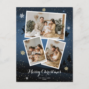 Cartes postales de Noël Joyeux Bleu
