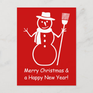 Cartes postales de Noël personnalisées de bonhomme