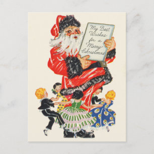 Cartes postales de Noël Retro Père Noël