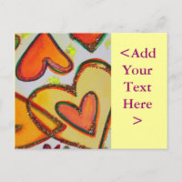 Cartes postales de passage des coeurs de rire