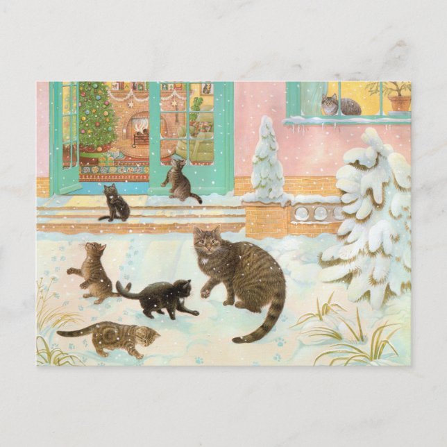 Cartes postales de peinture de chat (Devant)