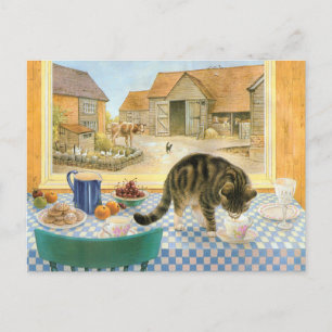 Cartes postales de peinture de chat