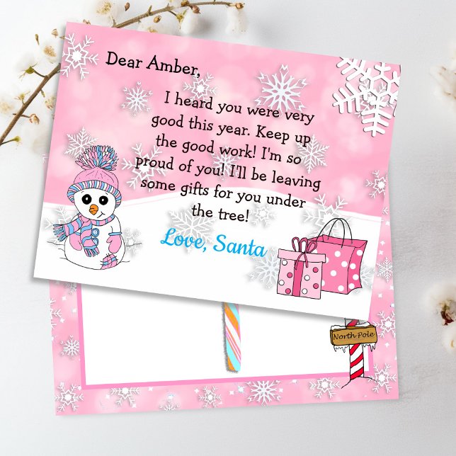 Cartes postales de Père Noël : mignon Snowman (Créateur téléchargé)