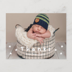 Cartes postales de photos de remerciement pour béb