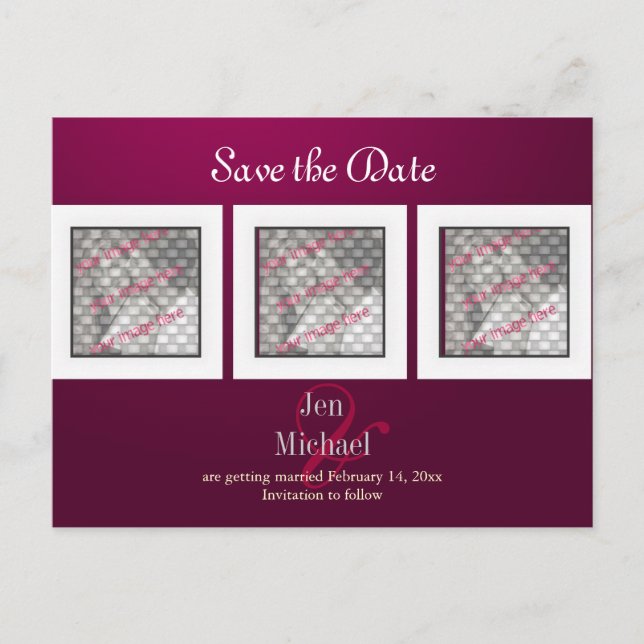 Cartes postales de photos pour annoncer la date (Devant)