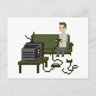 Cartes postales de pixel art de joueur