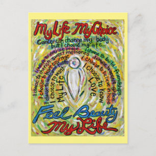 Cartes postales de Poème Cancer White Guardian Ang