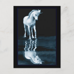 cartes postales de reflet de licorne