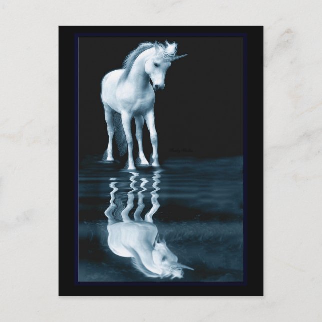 cartes postales de reflet de licorne (Devant)