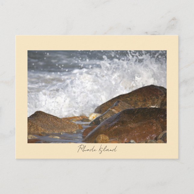Cartes postales de Rhode Island Rochers Vagues (Devant)