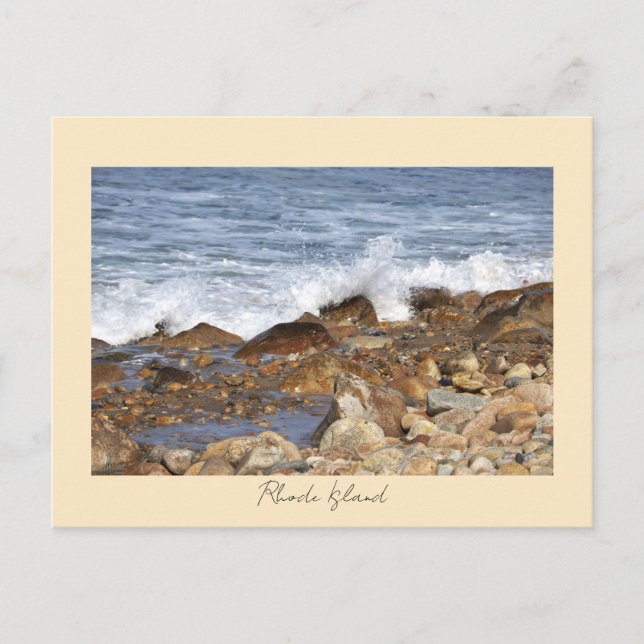 Cartes postales de Rhode Island Rochers Vagues (Devant)