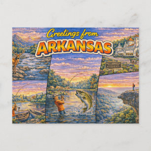 Cartes postales de salutations de l'Arkansas