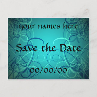 Cartes postales de Sauver la Date rubans bleu sarc