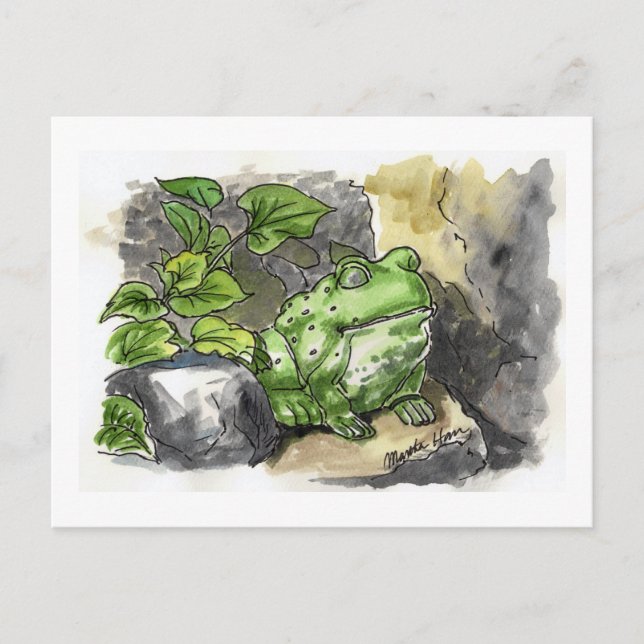 Cartes postales de Statue de Grenouille Verte (Devant)