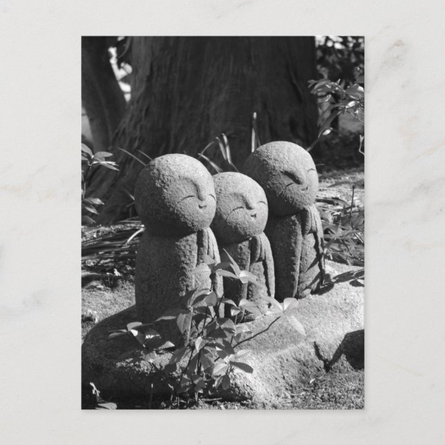 Cartes postales de statues Jizo, temple Hase : Kam (Devant)