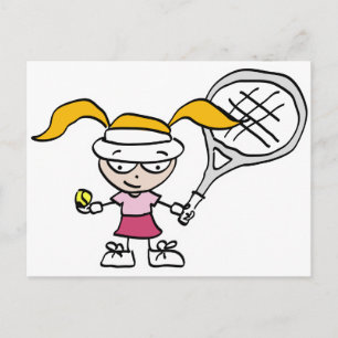 Cartes postales de tennis pour enfants