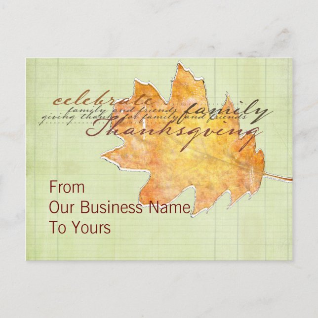 Cartes postales de Thanksgivng d'affaires (Devant)