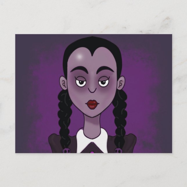 Cartes postales de tresses de fille gothique emo a (Devant)